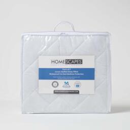 Cot Quilted Waterproof Mattress Protector Pack of 2 - White / Cot Bed - thumbnail 4