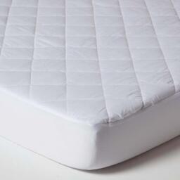 Cot Quilted Waterproof Mattress Protector Pack of 2 - White / Cot Bed - thumbnail 2