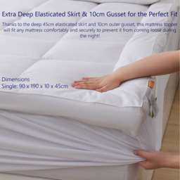 Luxury Anti Allergy Mattress Topper - White / Single - thumbnail 5