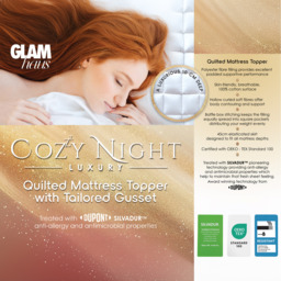 Luxury Anti Allergy Mattress Topper - White / Single - thumbnail 2