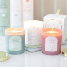 Love Letter Rose Vanilla Musk Candle Romantic Gift Cozy Nook Decor - Pink - thumbnail 2