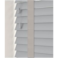 Faux Wood Venetian Blinds with Tapes - Dove Grey / 70cm