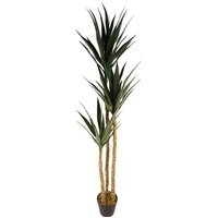Artificial XL Triple Yukka Tree Plant Spiky Tree Plant Realistic - Green