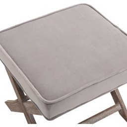 HOMCOM Footstool Padded X Shape Seat - Grey - thumbnail 4