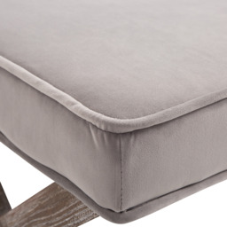 HOMCOM Footstool Padded X Shape Seat - Grey - thumbnail 5