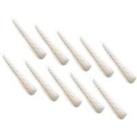 Spiral Dinner Candles, Pack of 10, Decorative Household Candles, 23 cm - Green - White