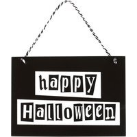 Eerie Edge Halloween Hanging Sign - Black - thumbnail 1