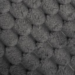 Pack Of Waffle Fleece Faux Fur Cushion Covers - Charcoal Grey / 4 - thumbnail 4