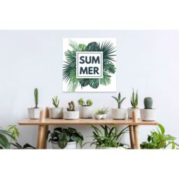 'Tropical Green California' Graphic Art on Canvas - Green / 51cm / 77cm - thumbnail 2