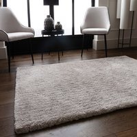 Opulence Silver Luxury Soft Shaggy Rug - Silver / 150cm