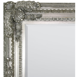 MirrorOutlet Carved Louis Silver Antique Style Dress Mirror 175 x 90cm - Grey - thumbnail 4