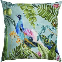 Tropical Peacock Outdoor Cushion Cover - Multicolour
