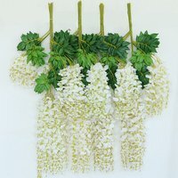Artificial Wisteria Garland Vines - Pack of 12 - White - thumbnail 1