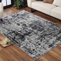 Serenity Modern Abstract Lines Contemporary Area Rugs - Black / 120x170 cm Rectangle - thumbnail 3