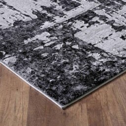 Serenity Modern Abstract Lines Contemporary Area Rugs - Black / 120x170 cm Rectangle - thumbnail 2
