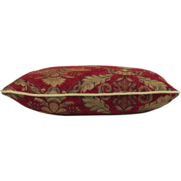 Shiraz Jacquard Chenille Cushion - Burgundy / 45cm / 1.5kg / 80 Polyester 20 Feather - thumbnail 3