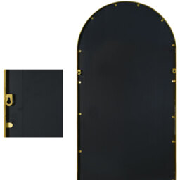 The Arcus Gold Framed Arched Leaner Wall Mirror - Gold - thumbnail 5