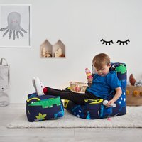 Gaming Bean Bag Armchair Kids Bean Bag Chair - Dino Dark