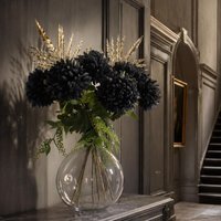 Black Chrysanthemum Bundle Glass Ball Vase - 95cm Black Chrysanthemum Bundle Glass Vase