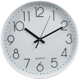 12-Inch Non-Ticking Battery-Operated Wall Clock - White - thumbnail 4