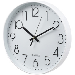 12-Inch Non-Ticking Battery-Operated Wall Clock - White - thumbnail 3