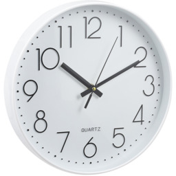 12-Inch Non-Ticking Battery-Operated Wall Clock - White - thumbnail 5