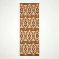 Homescapes Outdoor Rug Luxury Waterproof Reversible Recycled, Orange Anya Aztec - Orange / 200cm - image 1