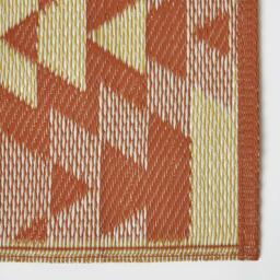 Homescapes Outdoor Rug Luxury Waterproof Reversible Recycled, Orange Anya Aztec - Orange / 200cm - thumbnail 4