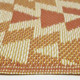 Homescapes Outdoor Rug Luxury Waterproof Reversible Recycled, Orange Anya Aztec - Orange / 200cm - thumbnail 3