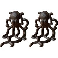 Cast Iron Octopus Decorative Bookends (Set of 2) - Bronze - image 1