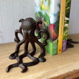 Cast Iron Octopus Decorative Bookends (Set of 2) - Bronze - thumbnail 2