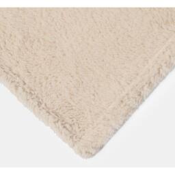 Soft Plain Teddy Fleece Throw - Natural / 240cm - thumbnail 5
