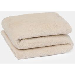 Soft Plain Teddy Fleece Throw - Natural / 240cm - thumbnail 3