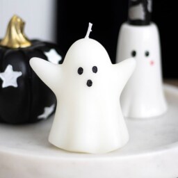 Unscented Ghost Shape Candle - White - thumbnail 5