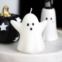 Unscented Ghost Shape Candle - White - thumbnail 1