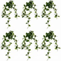 Pack of 6 x Artificial Ficus Vine Stem Faux Trailing Plant 55cm - 6 x Ficus Vine Trailing Stem 55cm