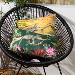 Jungle Leopard Outdoor Cushion Cover - Gold - thumbnail 4