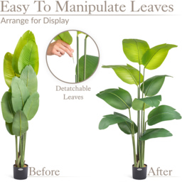 Artificial Banana Tree in Pot - Green / 150cm - thumbnail 4