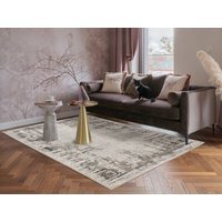 Mayfair Living Room Area Rug Metallic Sheen Contemporary Modern Croc Design - Grey / 170cm