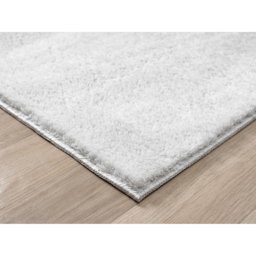Comfy Washable Low Pile Living Room Plain Area Rug - Silver / 160x220 cm - thumbnail 3