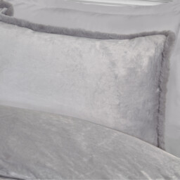 Selena Velvet Duvet Set - Grey / Double - thumbnail 2