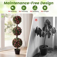 Artificial Rose Topiary Tree - Green