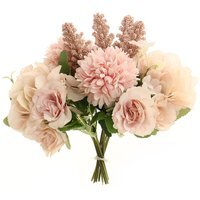 Silk Artificial Flowers for Home Decoration - Pink - thumbnail 1