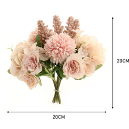 Silk Artificial Flowers for Home Decoration - Pink - thumbnail 3