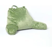 Homescapes Memory Foam Reading Pillow With Velvet Cover - Green - image 1