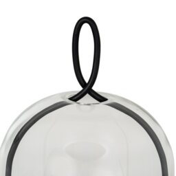 Nyx Large Candle Holder with Glass Cloche Elegant Retail Display Accent - Black - thumbnail 3