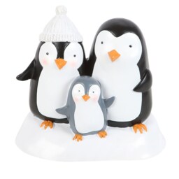 Penguin Family Winter Wonderland Resin Ornament - Multicolor - thumbnail 3