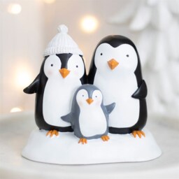 Penguin Family Winter Wonderland Resin Ornament - Multicolor - thumbnail 5