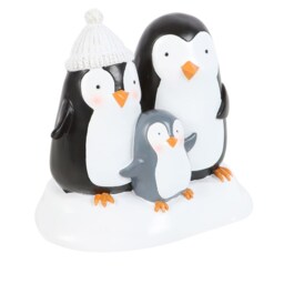 Penguin Family Winter Wonderland Resin Ornament - Multicolor - thumbnail 4