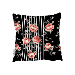 Flowers Outdoor Cushion - Black / 60cm - thumbnail 2